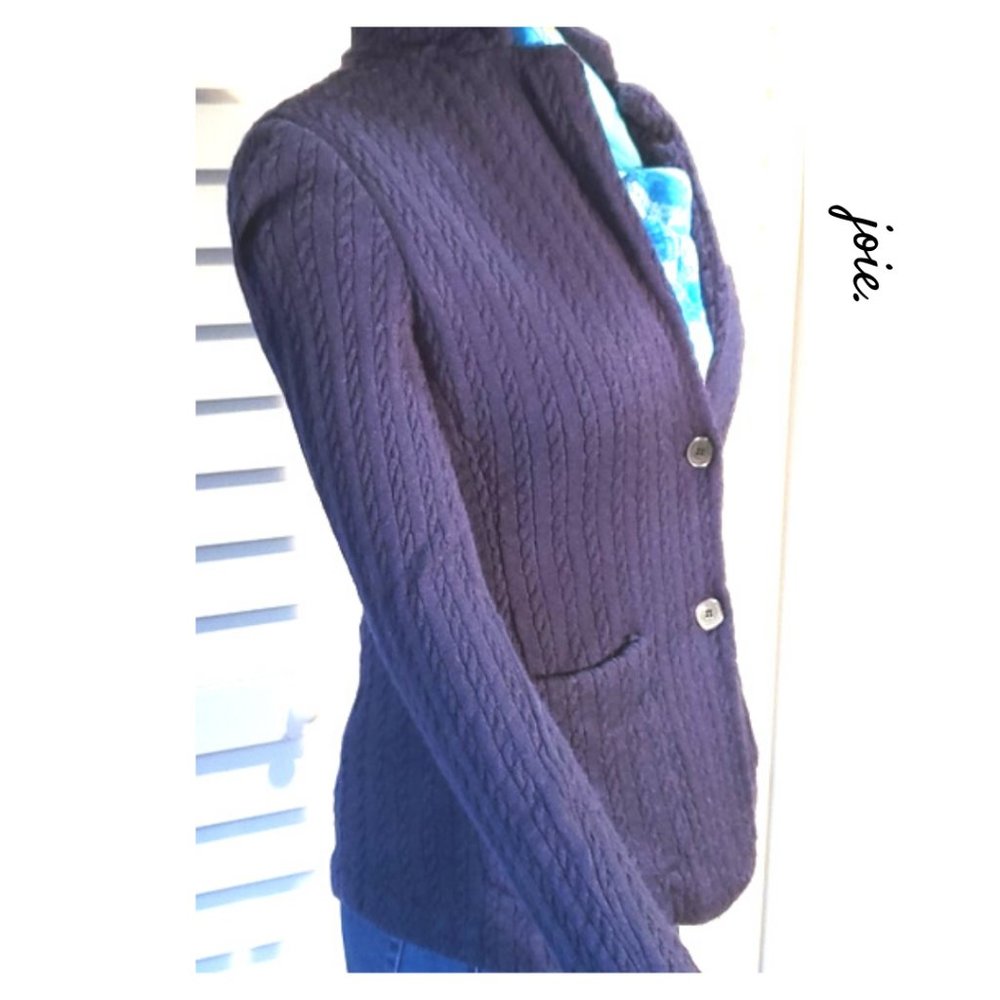 ❤️HP 08/10. Joie Navy Blue  Wool Sweater Blazer